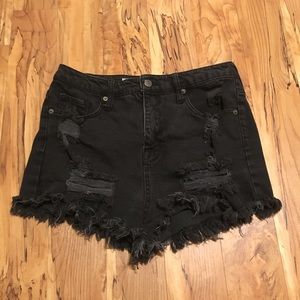 Black high waisted shorts